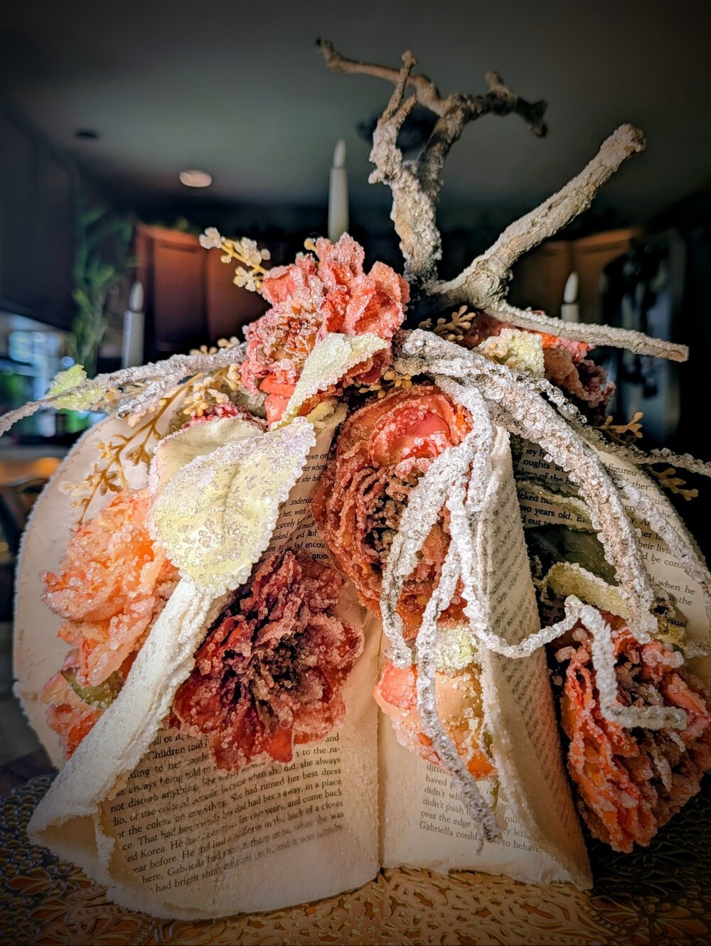 Handcrafted Crystalized Pumpkin Book https://coachkatie.etsy.com - Picture 5 of 6